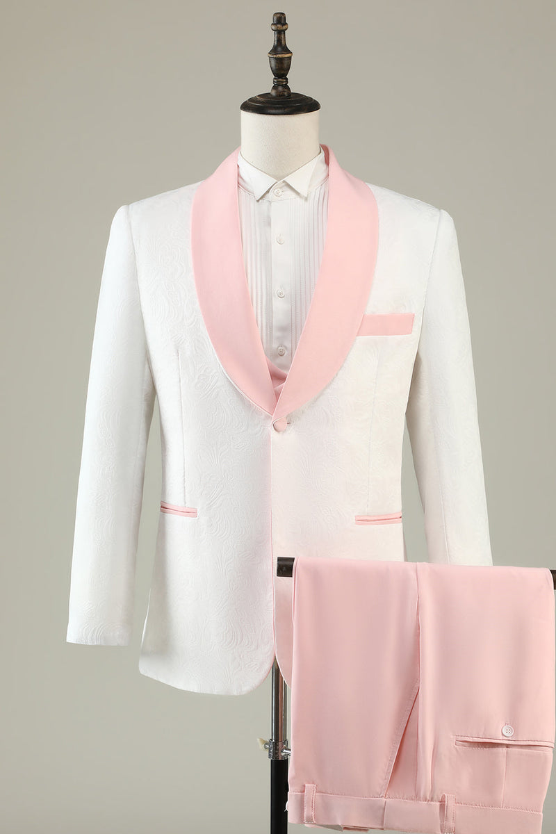Load image into Gallery viewer, Light Pink Shawl Lapel 3 Piece Men's Prom Suits