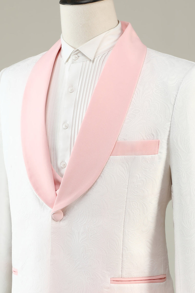 Load image into Gallery viewer, Light Pink Shawl Lapel 3 Piece Men's Prom Suits
