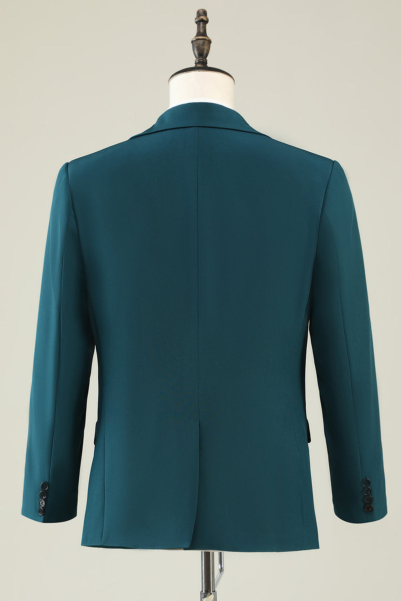 Load image into Gallery viewer, Dark Green Notched Lapel 3 Piece Men's Prom Suits