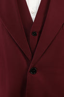 Load image into Gallery viewer, Burgundy Peak Lapel 3 Piece Men's Prom Suits