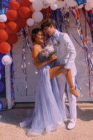 Load image into Gallery viewer, White Jacquard Shawl Lapel One Button 2 Pieces Men's Prom Suits