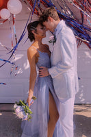 Load image into Gallery viewer, White Jacquard Shawl Lapel One Button 2 Pieces Men's Prom Suits