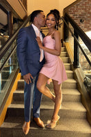 Load image into Gallery viewer, Notched Lapel 2 Pieces Dark Blue Men's Prom Suits