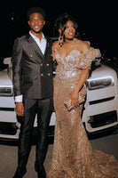 Load image into Gallery viewer, Black 2 Pieces Slim Fit Peaked Lapel Men's Prom Suits