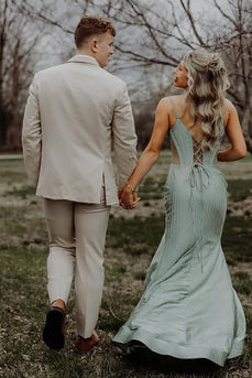 Light Khaki Notched Lapel 2-Piece Men's Wedding Suits