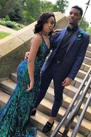 Load image into Gallery viewer, Navy Notched Lapel 2 Pieces Men's Formal Suits