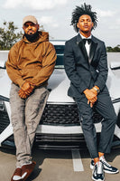 Load image into Gallery viewer, Peaked Lapel Black 2 Pieces Men's Prom Suits