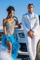 Load image into Gallery viewer, Notched Lapel 2 Pieces White Men's Prom Suits