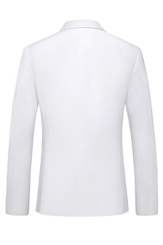 Notched Lapel 2 Pieces White Men's Prom Suits