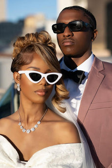 Notched Lapel 2 Pieces Grey Pink Men's Prom Suits