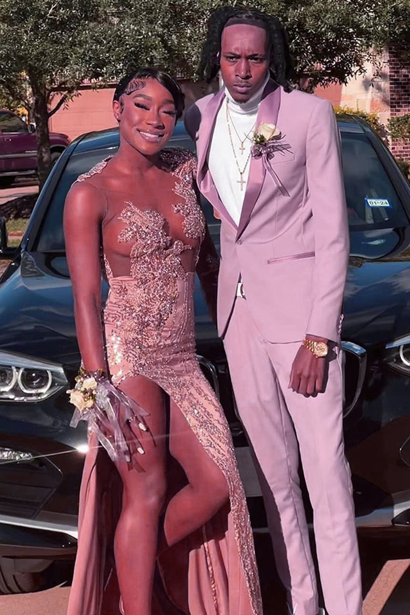 Load image into Gallery viewer, Lilac Shawl Lapel 2 Pieces Men's Prom Suits