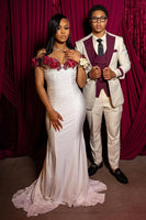 Load image into Gallery viewer, Notched Lapel 3 Pieces White Men's Prom Suits