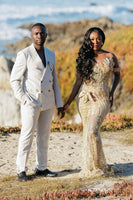 Load image into Gallery viewer, White 2 Pieces Peaked Lapel Men's Prom Suits