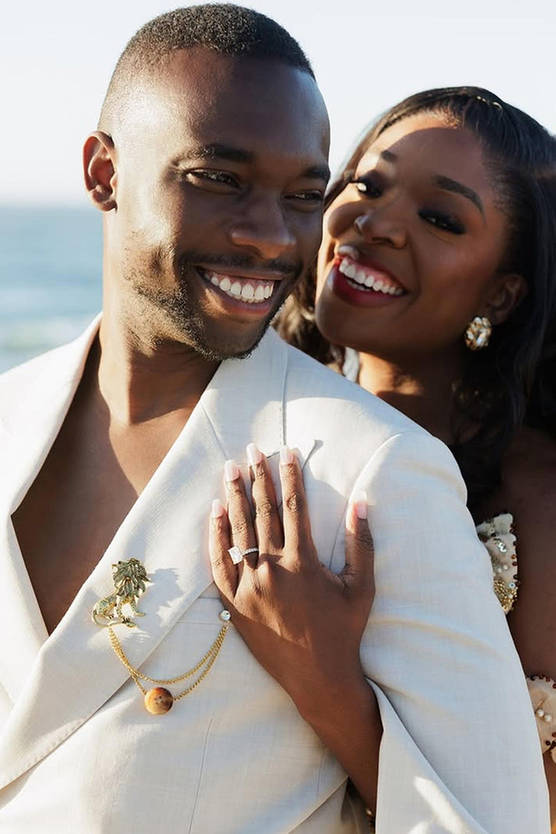 Load image into Gallery viewer, White 2 Pieces Peaked Lapel Men's Prom Suits