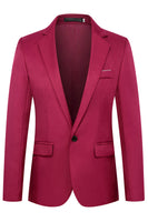 Load image into Gallery viewer, Notched Lapel 2 Pieces Dark Red Men's Prom Suits