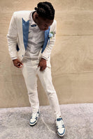 Load image into Gallery viewer, Peaked Lapel White 2 Pieces Men's Prom Suits
