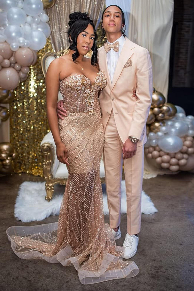 Load image into Gallery viewer, Ivory 2 Pieces Notched Lapel Men's Prom Suits