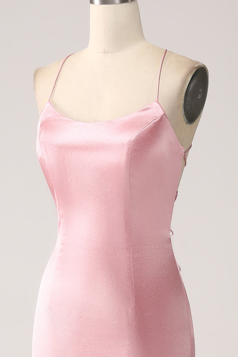 Load image into Gallery viewer, Blush Mermaid Spaghetti Straps Long Prom Dress