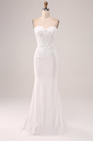 Load image into Gallery viewer, Ivory Strapless Mermaid Wedding Party Dress