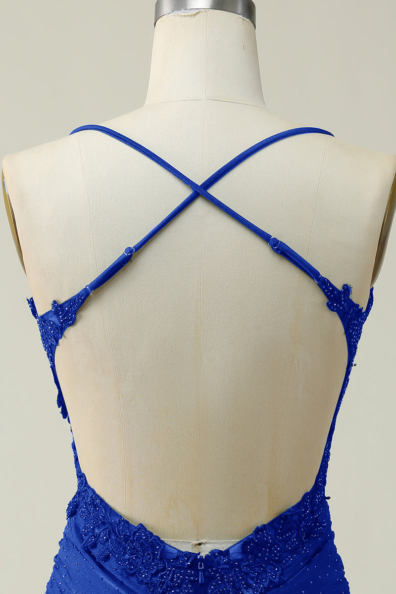 Load image into Gallery viewer, Dark Green Bodycon Short Prom Dress with Beading