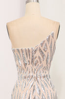 Load image into Gallery viewer, Sparkly Mermaid Green One Shoulder Sequin Long Prom Dress