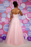 Load image into Gallery viewer, A-Line Pink Princess Prom Dress with Appliques