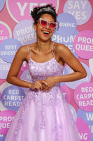 Load image into Gallery viewer, A-Line Spaghetti Straps Lavender Pricess Prom Dress with Appliques