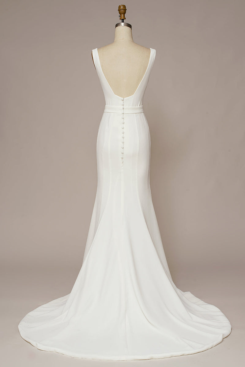Load image into Gallery viewer, Mermaid Square Neck Wedding Dress