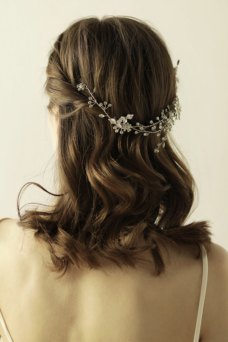 Load image into Gallery viewer, Rhinestone Flower Bridal Tiara