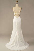 Load image into Gallery viewer, White Mermaid Long Wedding Dress