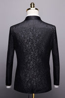 Load image into Gallery viewer, Black 2 Pieces Jacquard Men's Wedding Suits