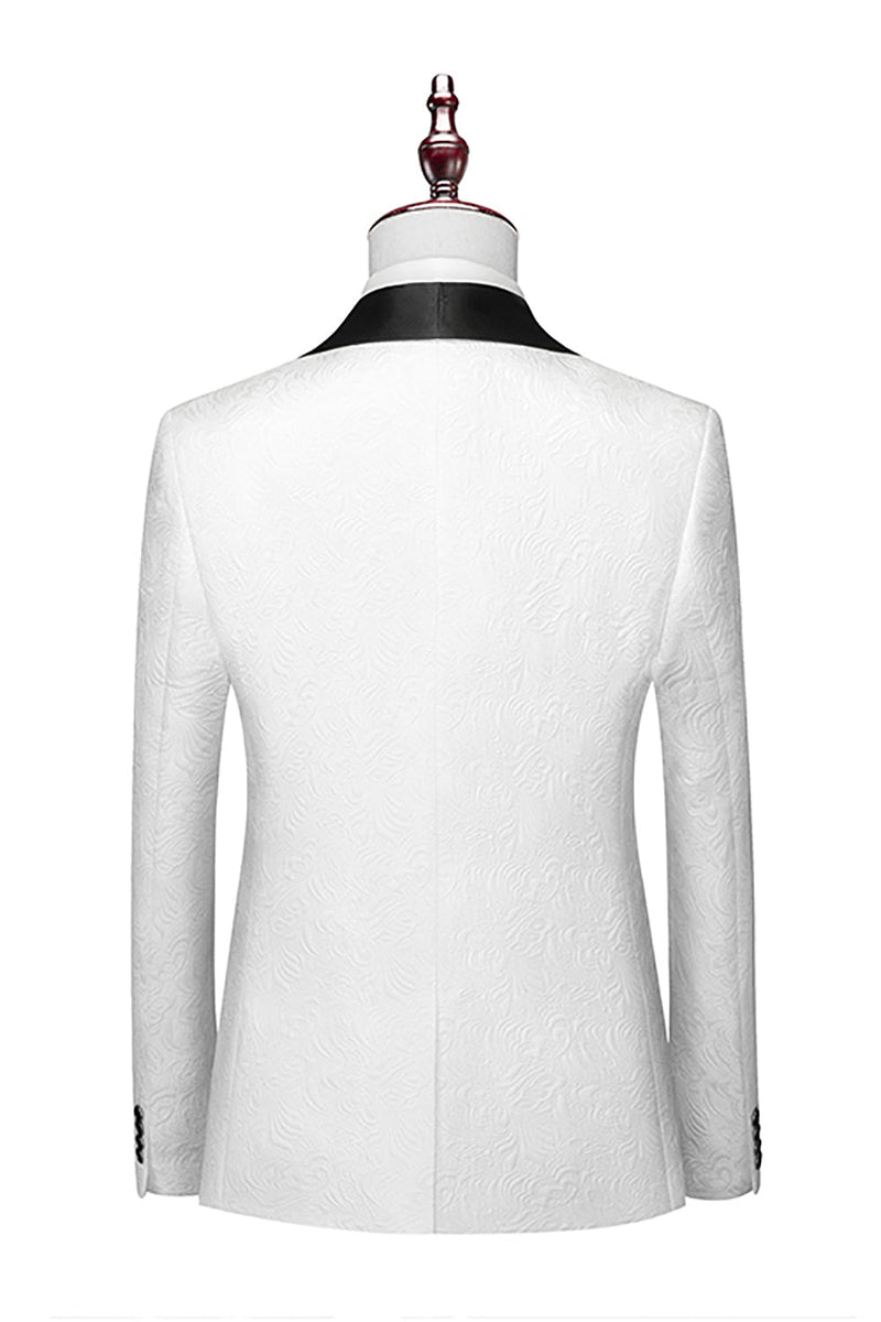 Load image into Gallery viewer, Shawl Lapel White Three-Piece Men's Suits