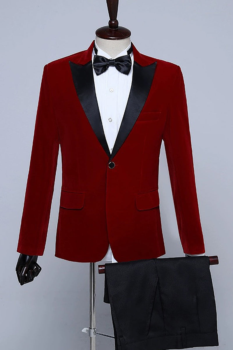 Load image into Gallery viewer, Black Velvet Men's Tuxedo for Party