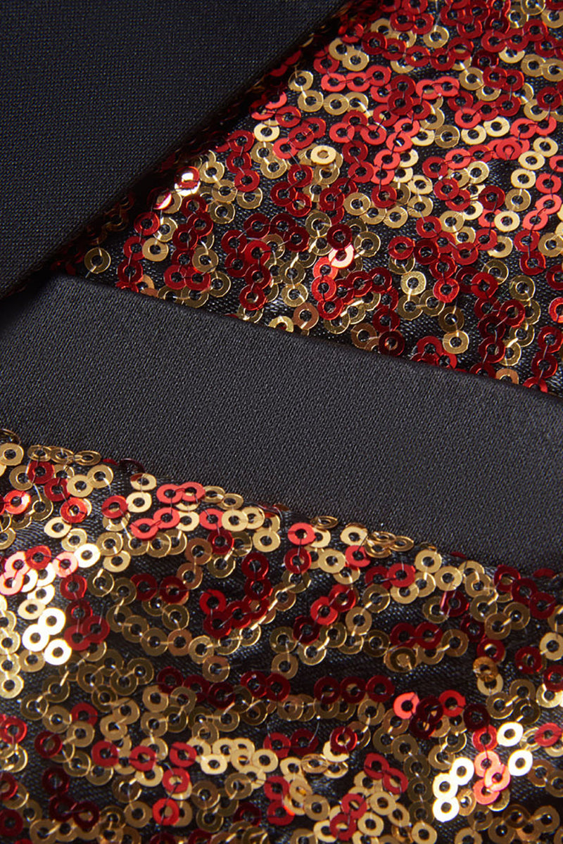 Load image into Gallery viewer, Ombre Sequins Purple Men's 2 Piece Slim Fit Notched Lapel Party Suits