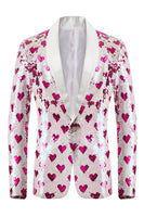 Load image into Gallery viewer, Pink Sequins Shawl Lapel Men's Blazer