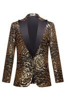 Load image into Gallery viewer, Golden Sequins Men's Blazer