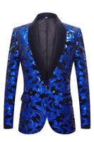 Load image into Gallery viewer, Royal Blue Sequins Men's 2 Pieces Suits