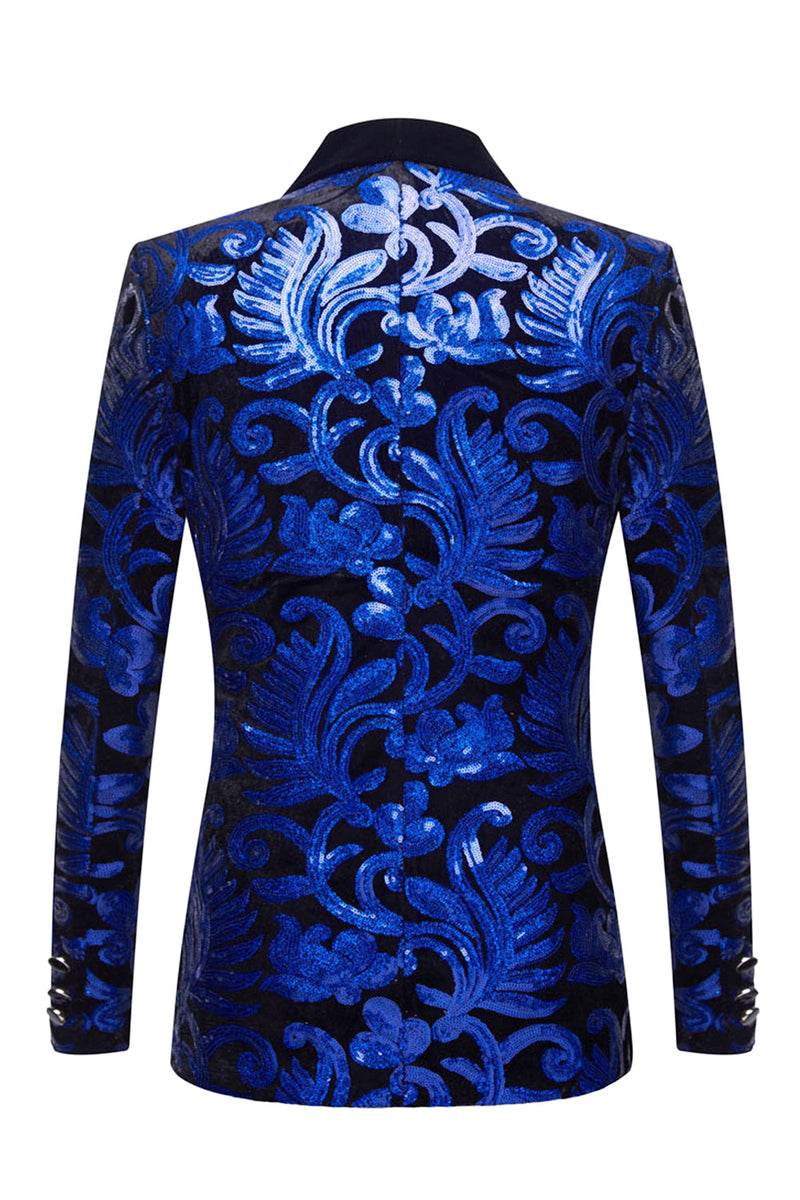 Load image into Gallery viewer, Royal Blue Sequins Men's 2 Pieces Suits