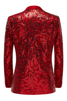 Load image into Gallery viewer, Glitter Red Sequins Men's Blazer