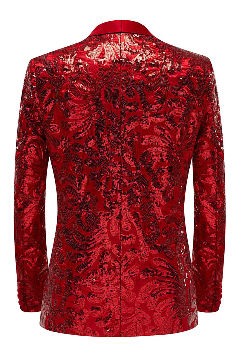 Load image into Gallery viewer, Glitter Red Sequins Men's Blazer