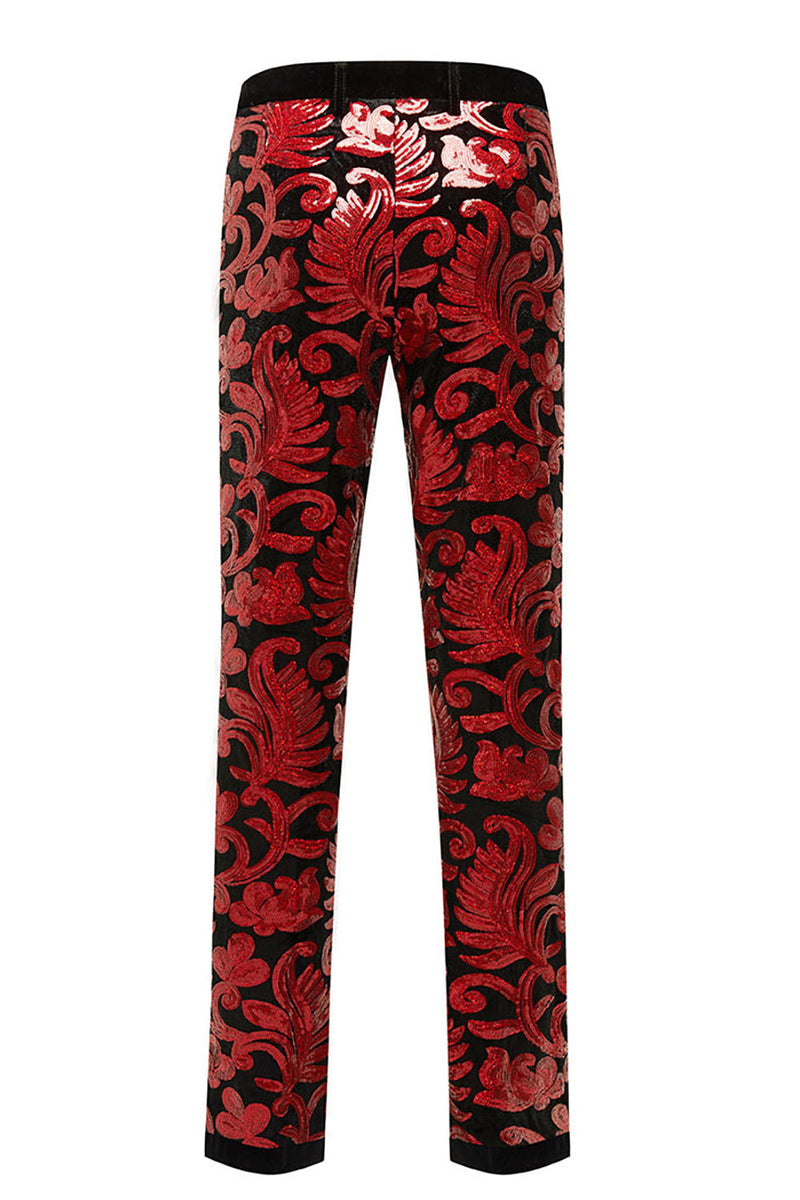 Load image into Gallery viewer, Glitter Red Sequins 2 Piece Men's Suits