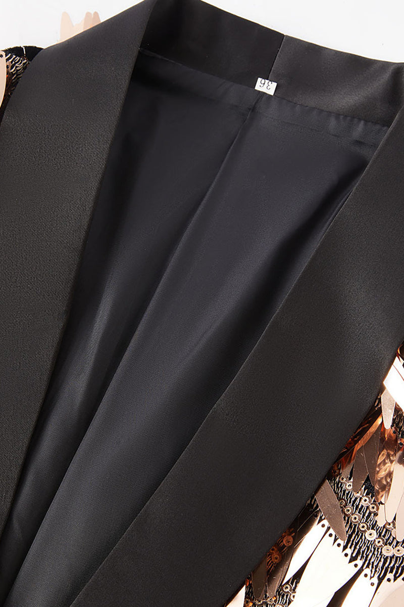 Load image into Gallery viewer, Glitter Golden Sequins Men's Blazer