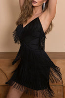 Load image into Gallery viewer, Spaghetti Straps White Graduation Dress with Tassel