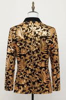 Load image into Gallery viewer, Men's Blazer Slim Fit Solid One Button Business Gold Suit Jacket