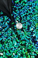 Load image into Gallery viewer, Green Sequined Men's Blazer Jacket
