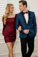 Load image into Gallery viewer, Royal Blue Shawl Lapel 2 Piece Slim fit Men's Suit