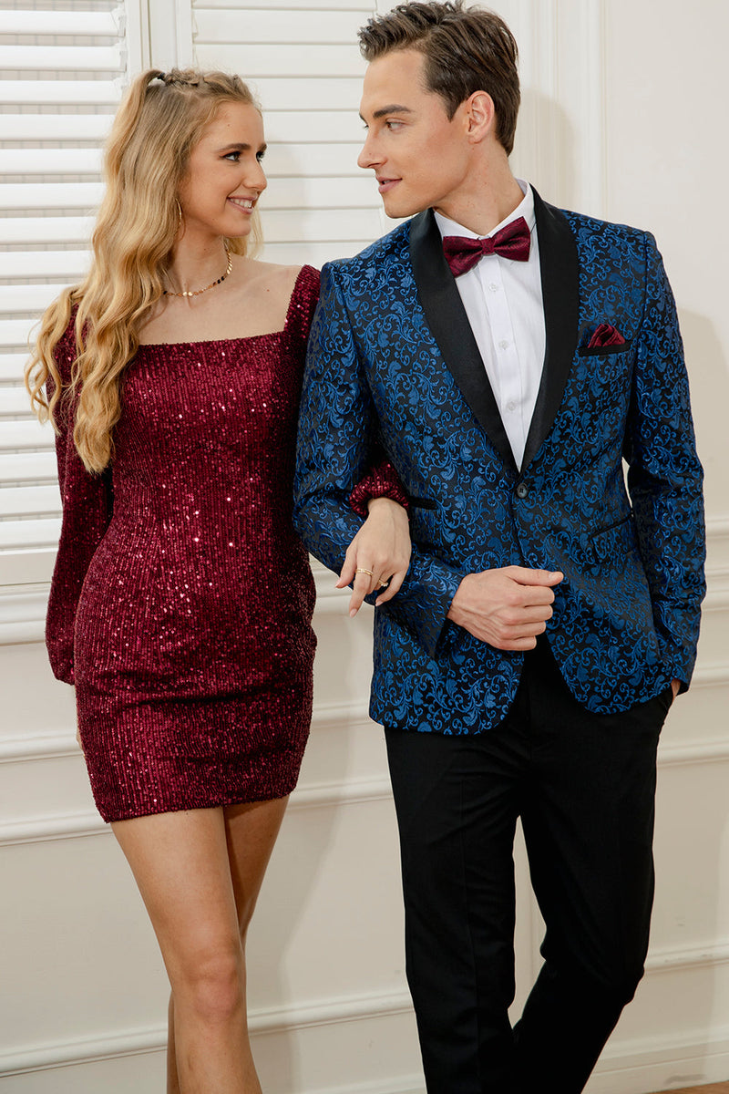 Load image into Gallery viewer, Royal Blue Shawl Lapel 2 Piece Slim fit Men's Suit