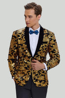 Load image into Gallery viewer, Men's Blazer Slim Fit Solid One Button Business Gold Suit Jacket