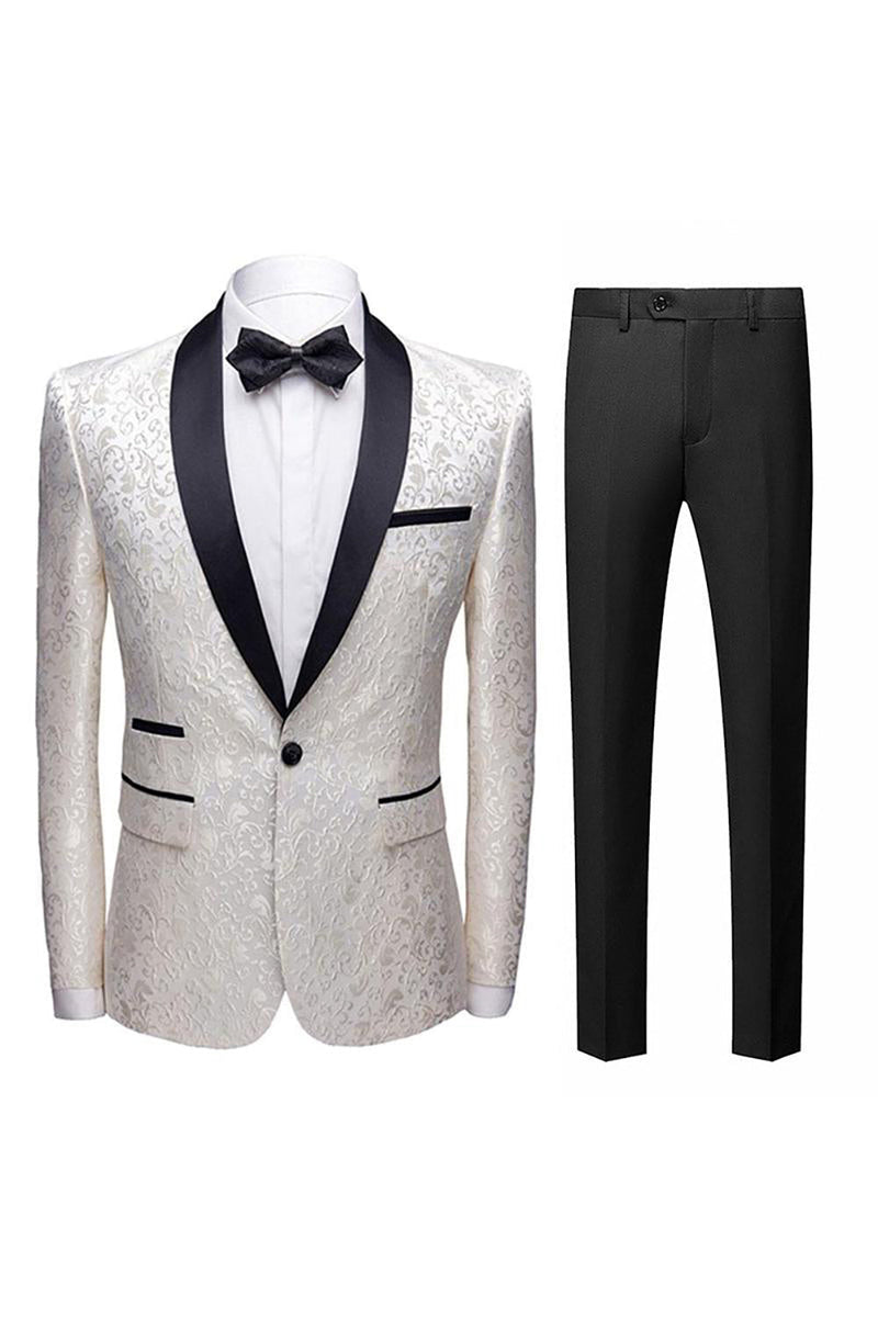 Load image into Gallery viewer, Men's 2-Piece Suits Jacquard Tuxedo