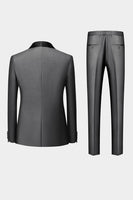 Load image into Gallery viewer, Grey Men's 2-Piece Suits